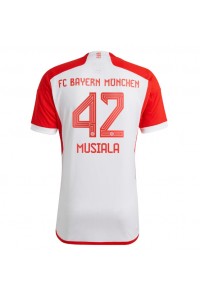 Bayern Munich Jamal Musiala #42 Jalkapallovaatteet Kotipaita 2023-24 Lyhythihainen